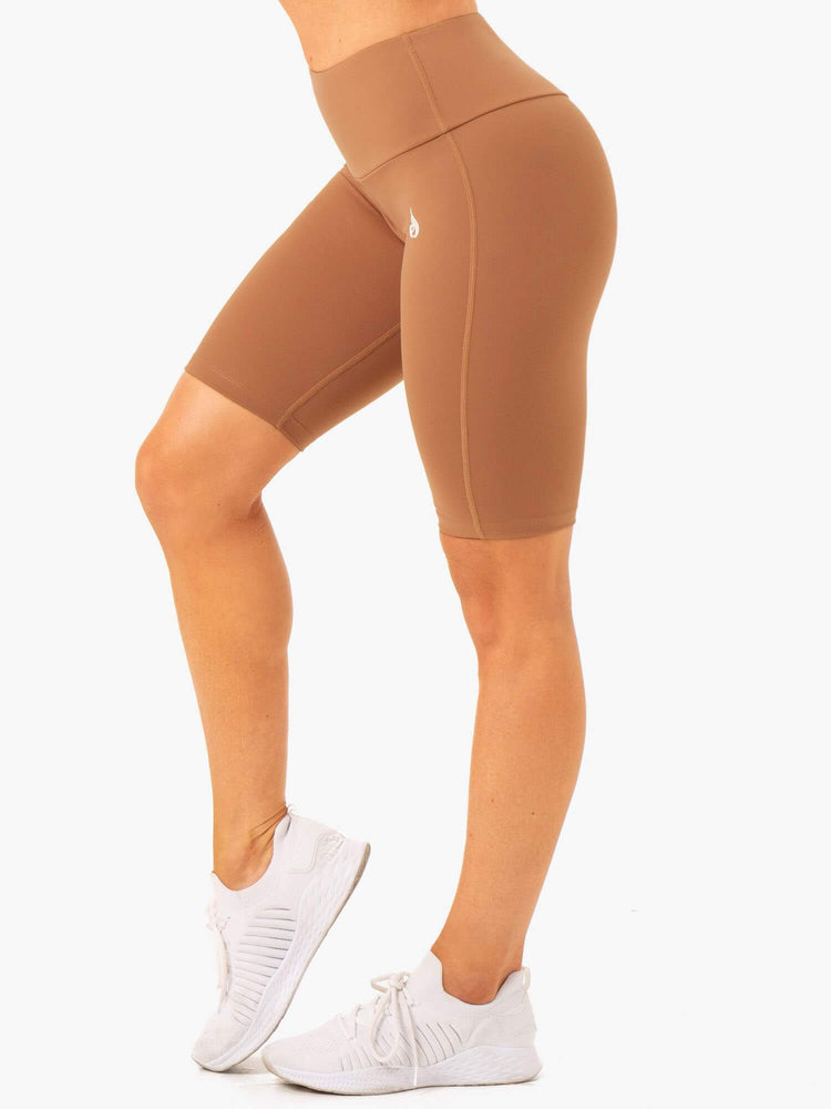 Bermudas Ryderwear Action Bike Mujer Beige | LBZHQ4583