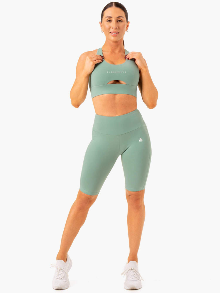 Bermudas Ryderwear Action Bike Mujer Verde Oliva | KAEZY1305