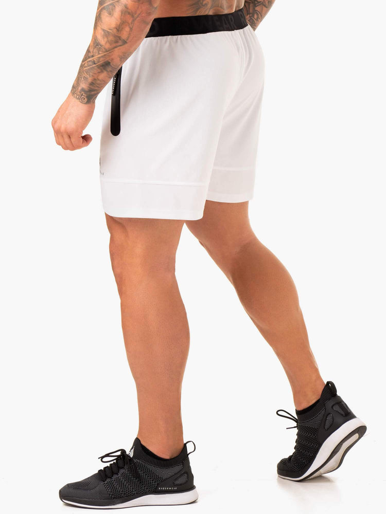 Bermudas Ryderwear Action Mesh Hombre Blancos | VAZWI9726