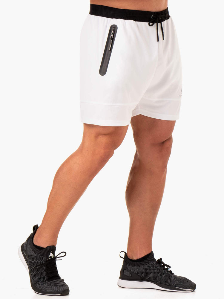 Bermudas Ryderwear Action Mesh Hombre Blancos | VAZWI9726