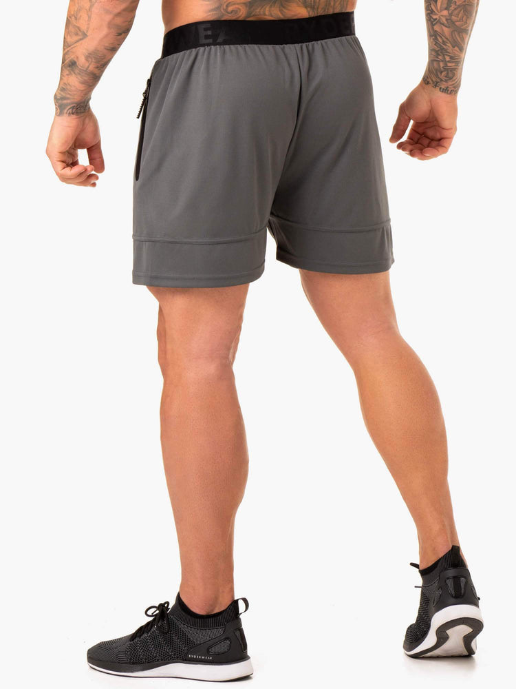 Bermudas Ryderwear Action Mesh Hombre Grises | YLDUG3489
