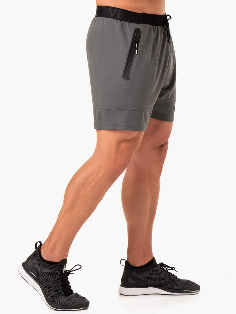 Bermudas Ryderwear Action Mesh Hombre Grises | YLDUG3489