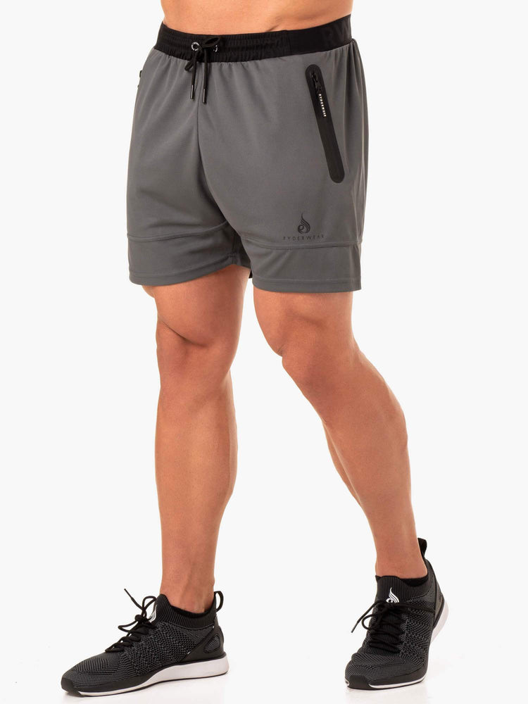 Bermudas Ryderwear Action Mesh Hombre Grises | YLDUG3489