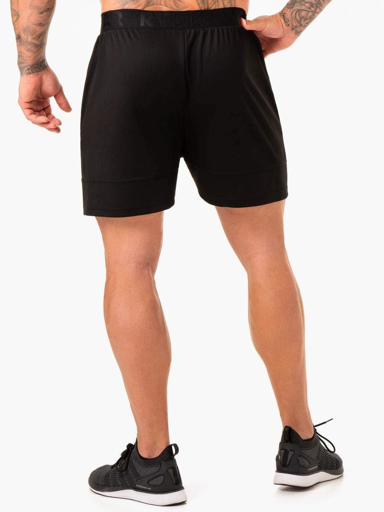Bermudas Ryderwear Action Mesh Hombre Negros | REDAK8902