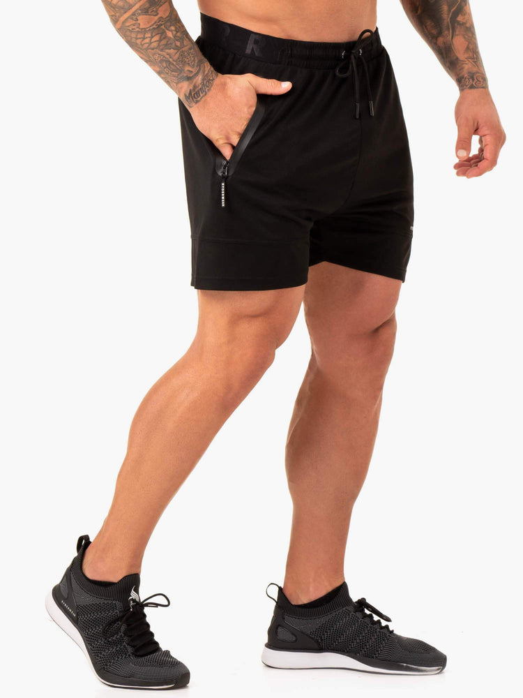 Bermudas Ryderwear Action Mesh Hombre Negros | REDAK8902