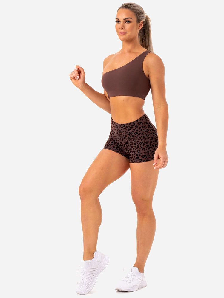 Bermudas Ryderwear Adapt High Waisted Scrunch Mujer Chocolate | NZLUD3097
