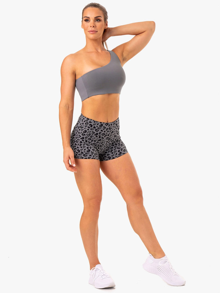 Bermudas Ryderwear Adapt High Waisted Scrunch Mujer Grises | ZBSXA4796