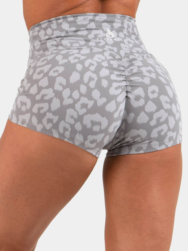 Bermudas Ryderwear Animal Scrunch Bum Mujer Grises | MAPRG8521