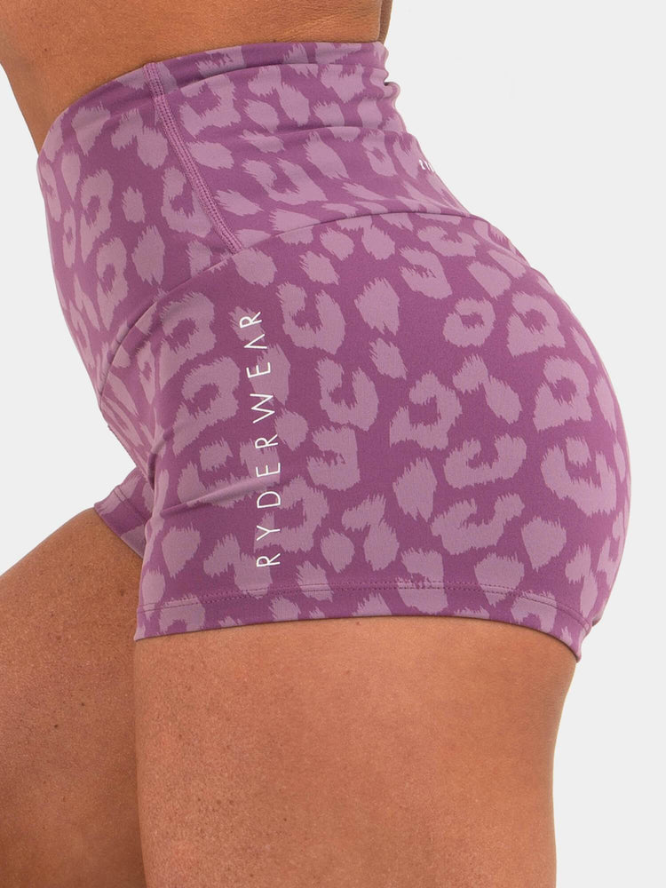 Bermudas Ryderwear Animal Scrunch Bum Mujer Morados | SEXTW5167