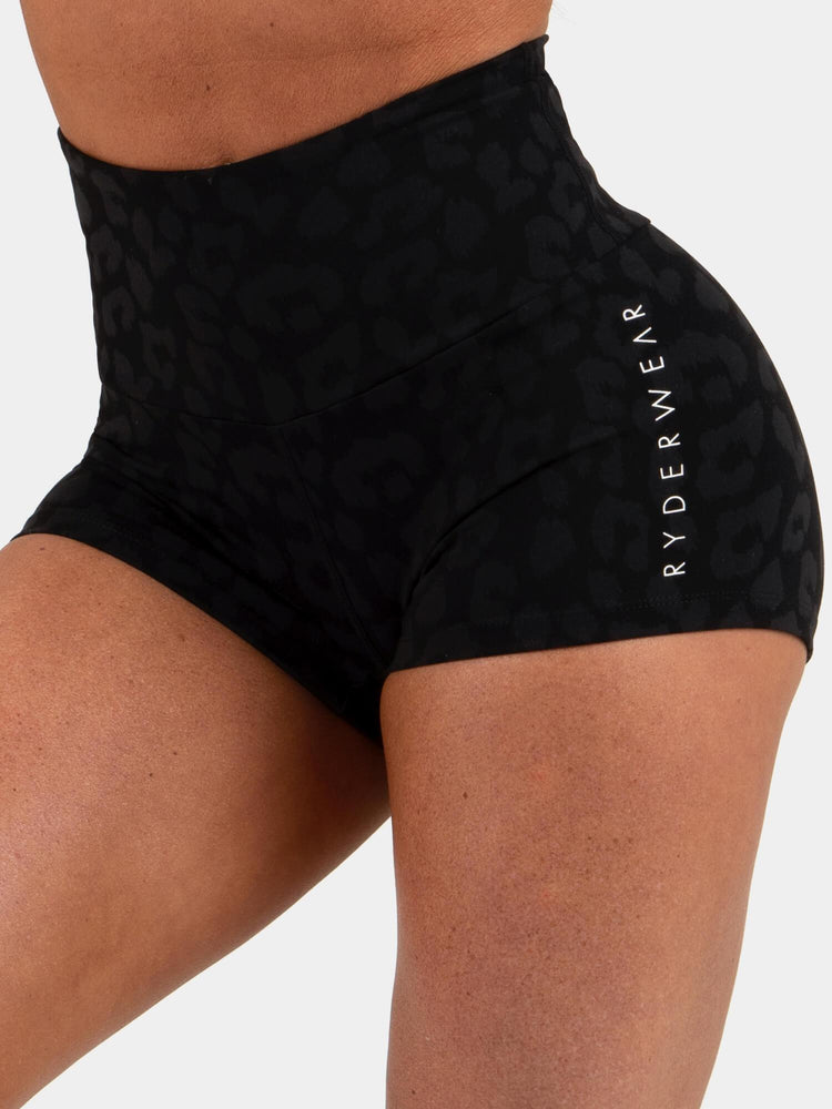 Bermudas Ryderwear Animal Scrunch Bum Mujer Negros | VOFPW0215