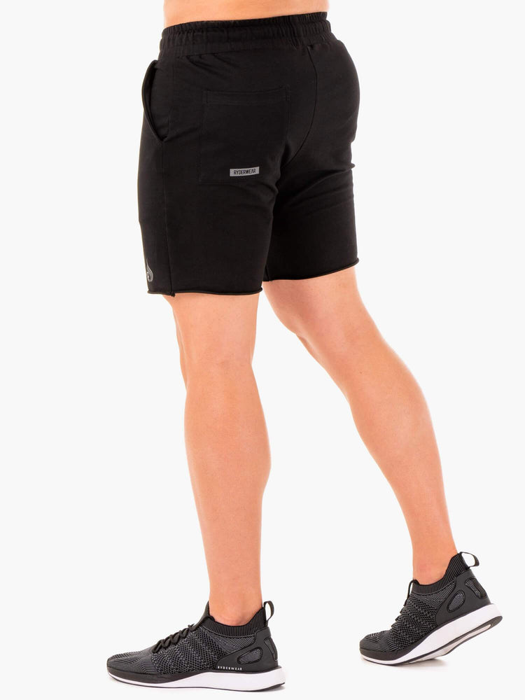 Bermudas Ryderwear Base Gym Hombre Negros | OYGNJ5934