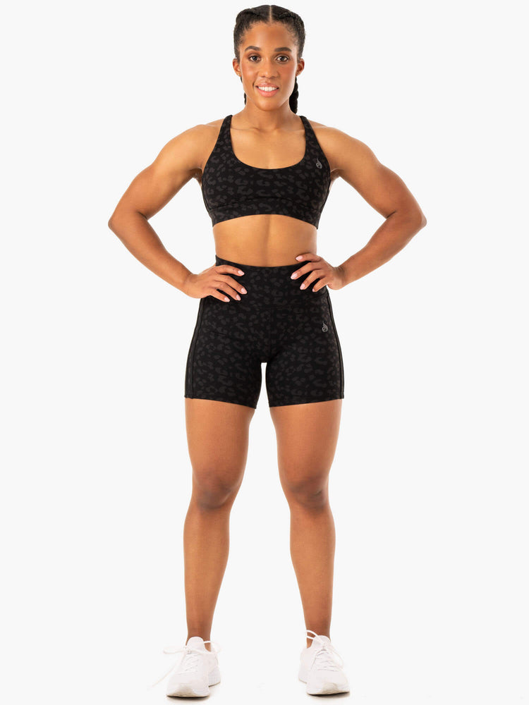 Bermudas Ryderwear Evolution High Waisted Scrunch Mujer Negros | AMJHS8173