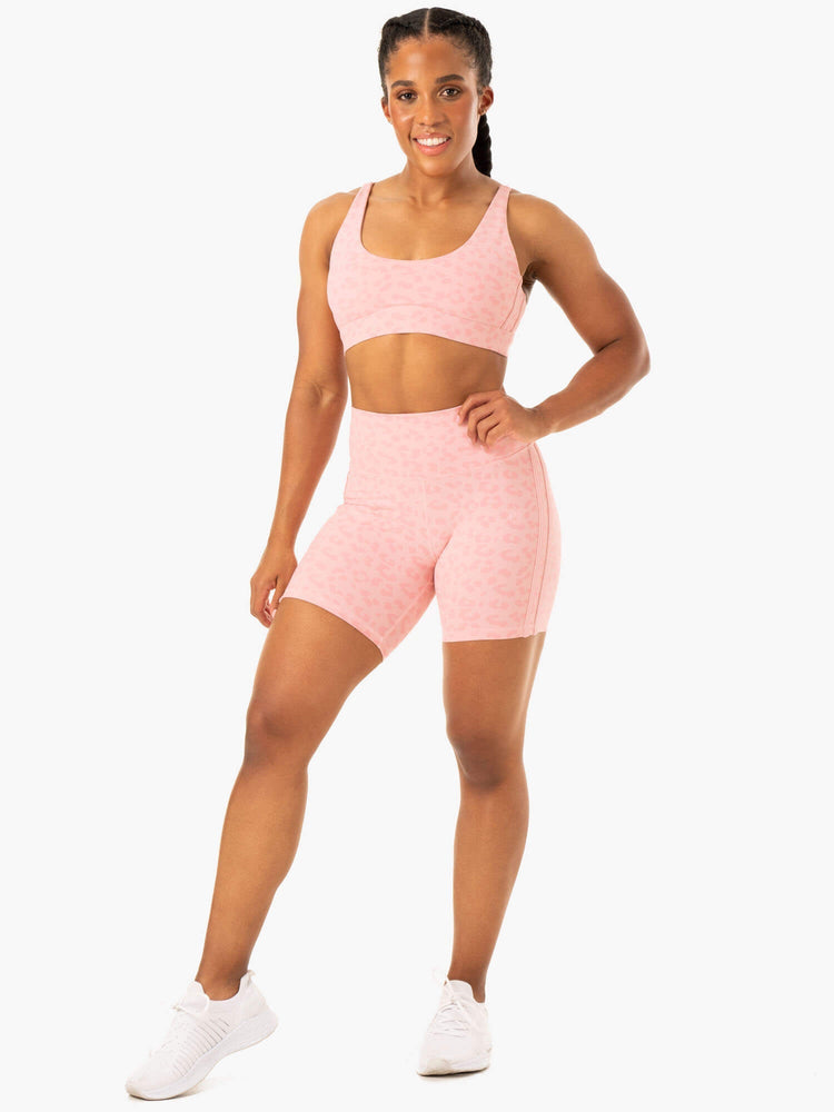 Bermudas Ryderwear Evolution High Waisted Scrunch Mujer Rosas | CQMNA6174
