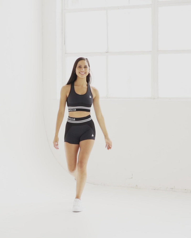 Bermudas Ryderwear Freestyle Seamless High Waisted Mujer Negros | SVAPK1028