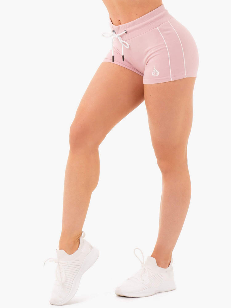 Bermudas Ryderwear High Waisted Pista Mujer Rosas | SROZX9324