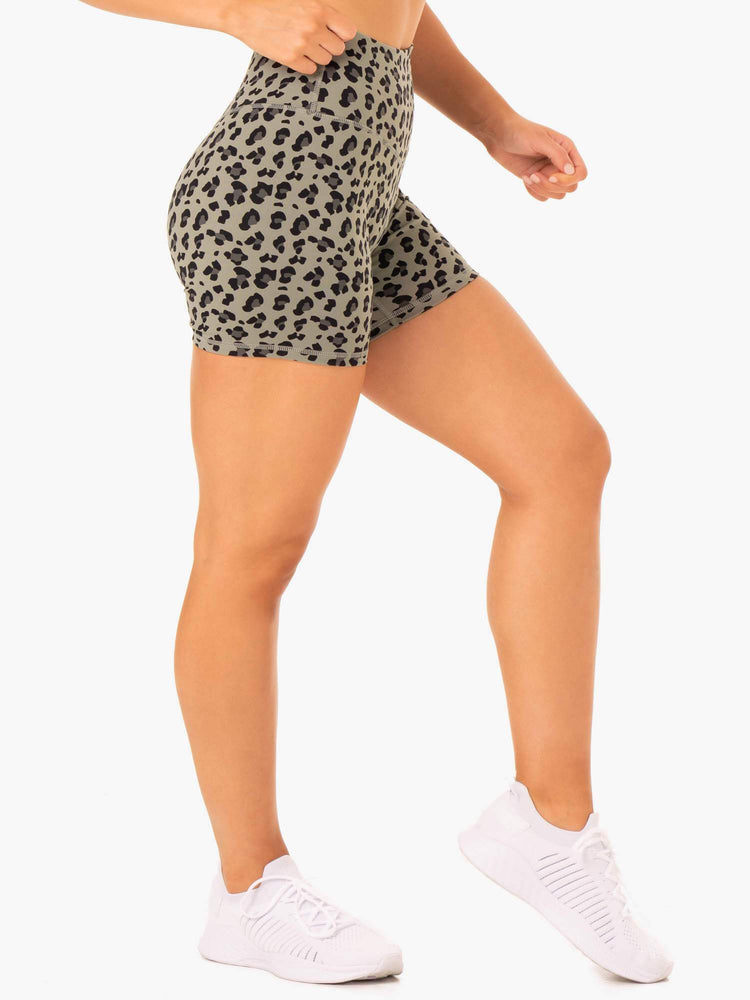 Bermudas Ryderwear Híbrido Mid Length Mujer Kaki | KCFAE9153