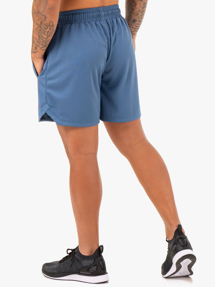 Bermudas Ryderwear Mesh Entrenamiento Hombre Azules | WJDMT6950