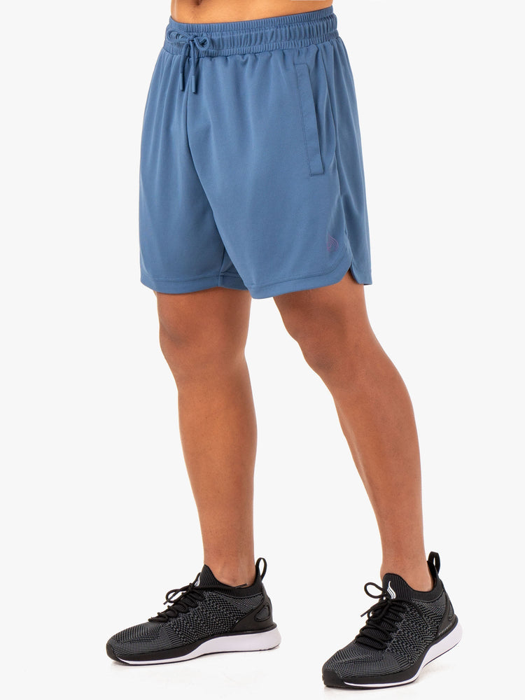 Bermudas Ryderwear Mesh Entrenamiento Hombre Azules | WJDMT6950
