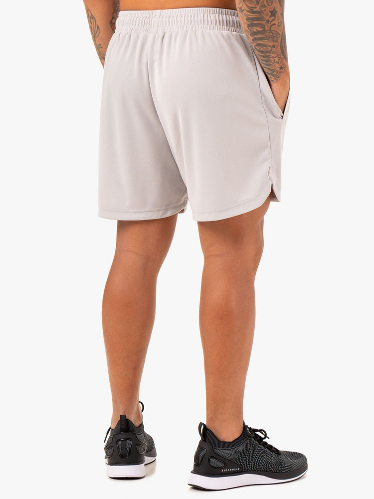 Bermudas Ryderwear Mesh Entrenamiento Hombre Grises | WSZNV1647