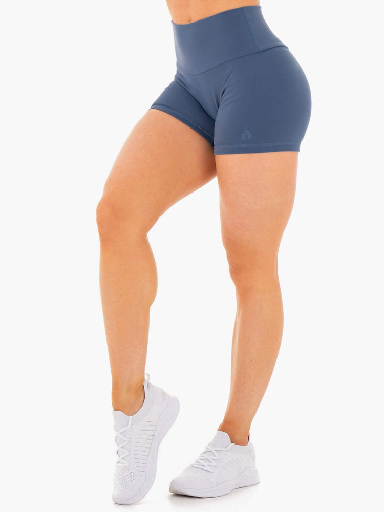 Bermudas Ryderwear Motion High Waisted Mujer Azules | AVHLB2648