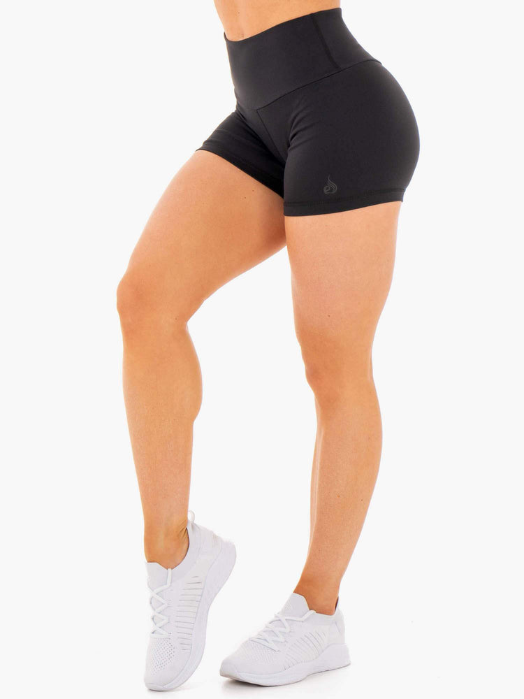 Bermudas Ryderwear Motion High Waisted Mujer Negros | IRSOE3157