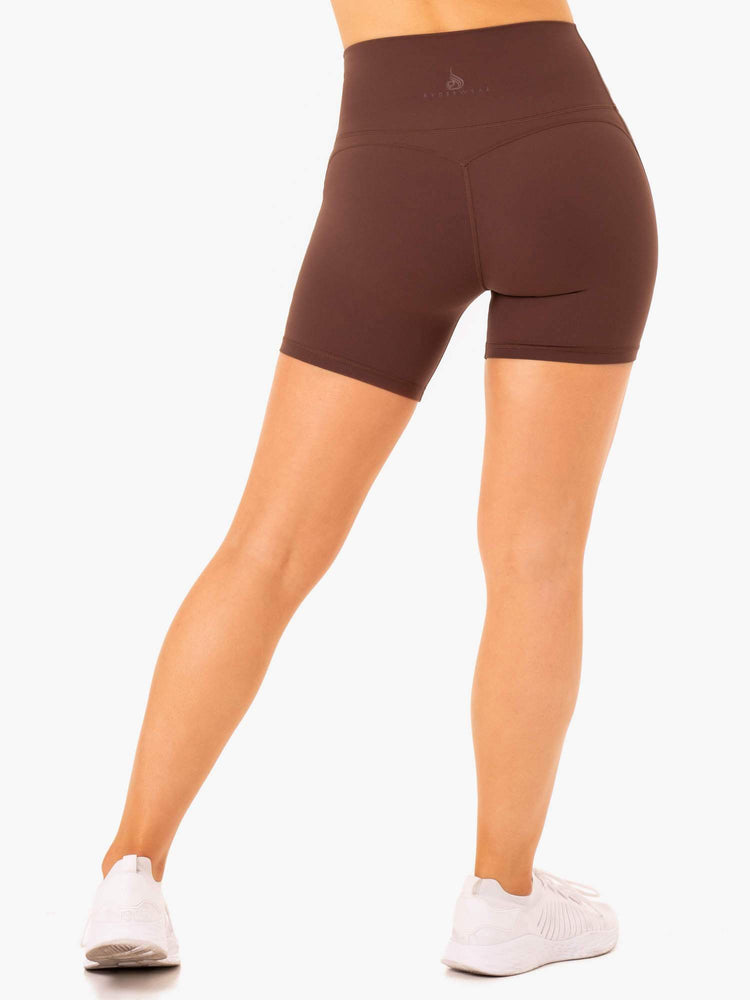 Bermudas Ryderwear Nkd Align Mujer Chocolate | ZVKNI9521
