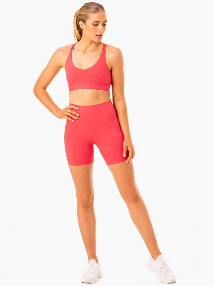 Bermudas Ryderwear Nkd Align Mujer Rojos | FCBRG4762