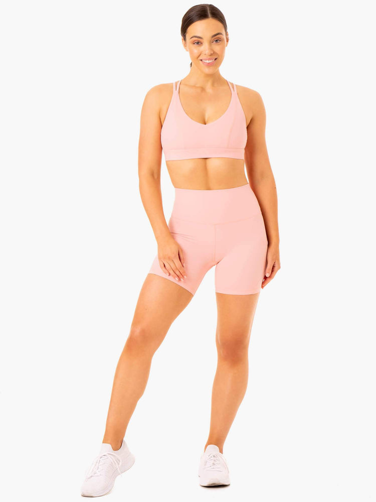 Bermudas Ryderwear Nkd Align Mujer Rosas | YQVPJ1584