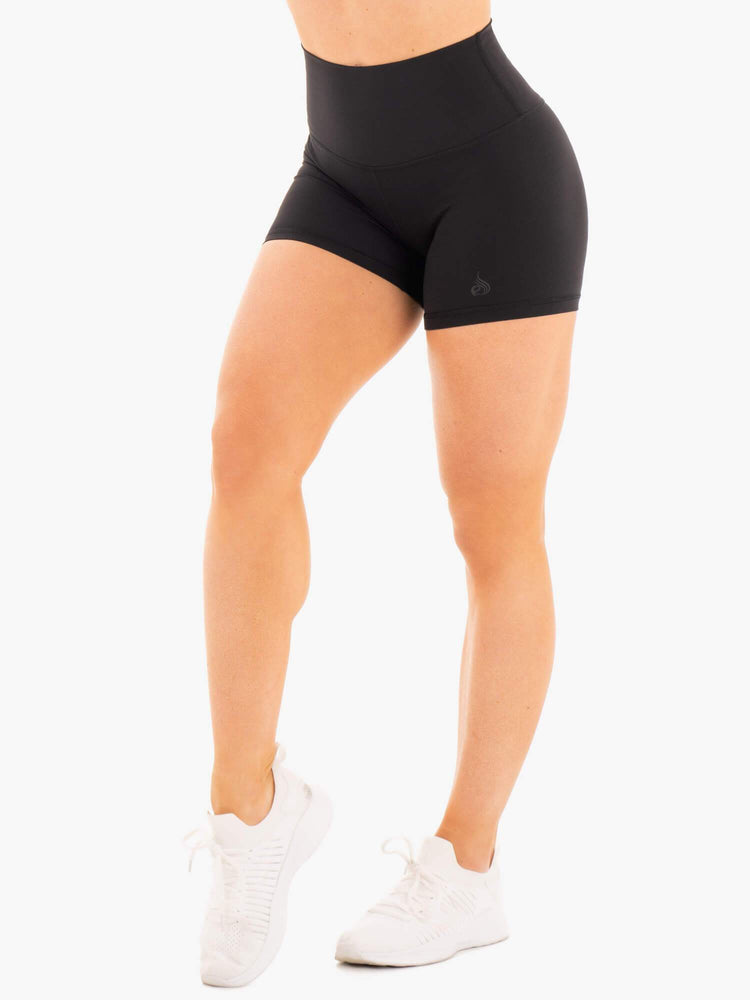 Bermudas Ryderwear Nkd High Waisted Mujer Negros | FPRAK9385