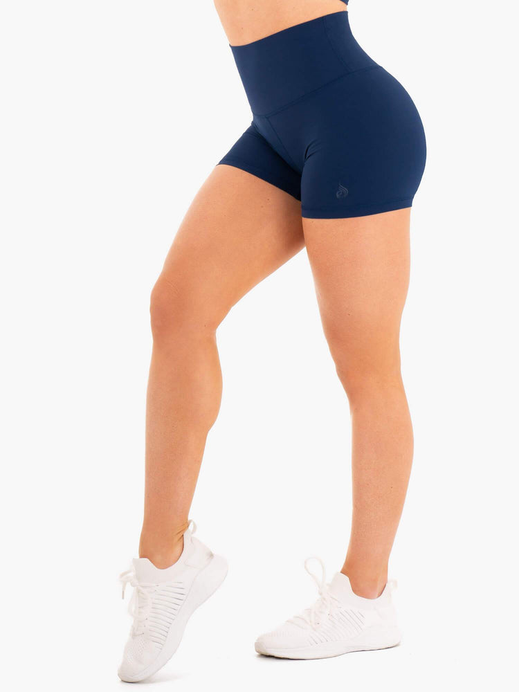 Bermudas Ryderwear Nkd High Waisted Mujer Azul Marino | RFQHG9267