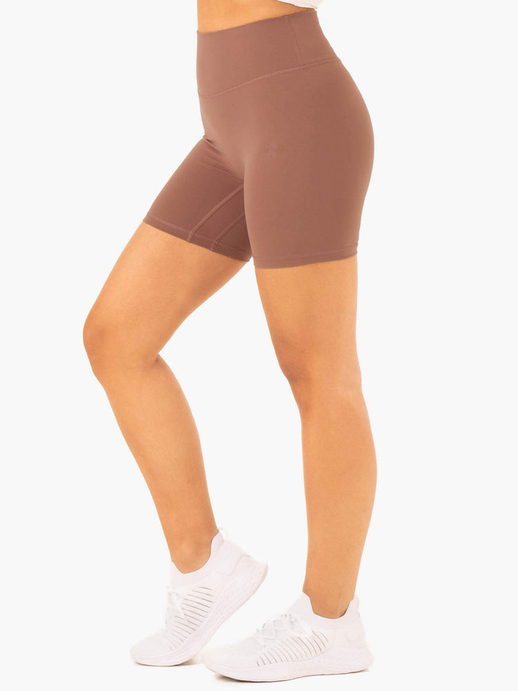 Bermudas Ryderwear Nkd Refine High Waisted Mujer Beige | EYPVX3781