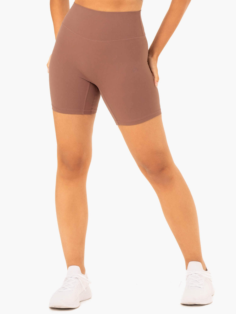 Bermudas Ryderwear Nkd Refine High Waisted Mujer Beige | EYPVX3781