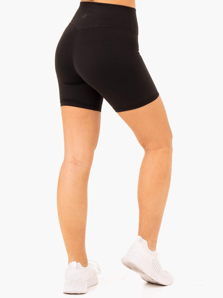 Bermudas Ryderwear Nkd Refine High Waisted Mujer Negros | LNYQT2803