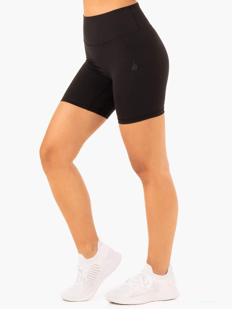 Bermudas Ryderwear Nkd Refine High Waisted Mujer Negros | LNYQT2803