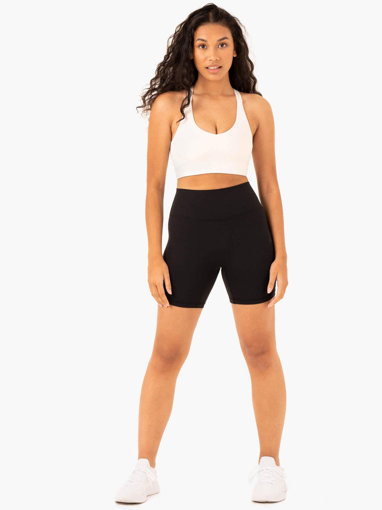 Bermudas Ryderwear Nkd Refine High Waisted Mujer Negros | LNYQT2803