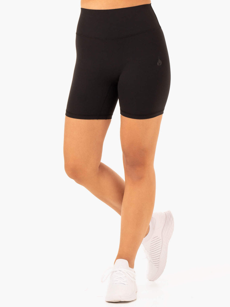 Bermudas Ryderwear Nkd Refine High Waisted Mujer Negros | LNYQT2803