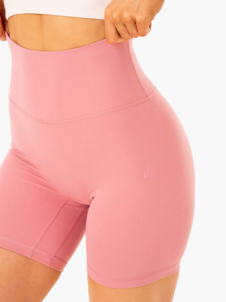 Bermudas Ryderwear Nkd Refine High Waisted Mujer Rosas | TUNOD5718