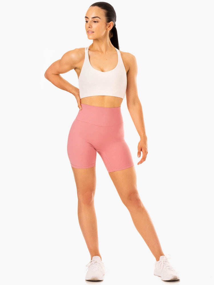 Bermudas Ryderwear Nkd Refine High Waisted Mujer Rosas | TUNOD5718