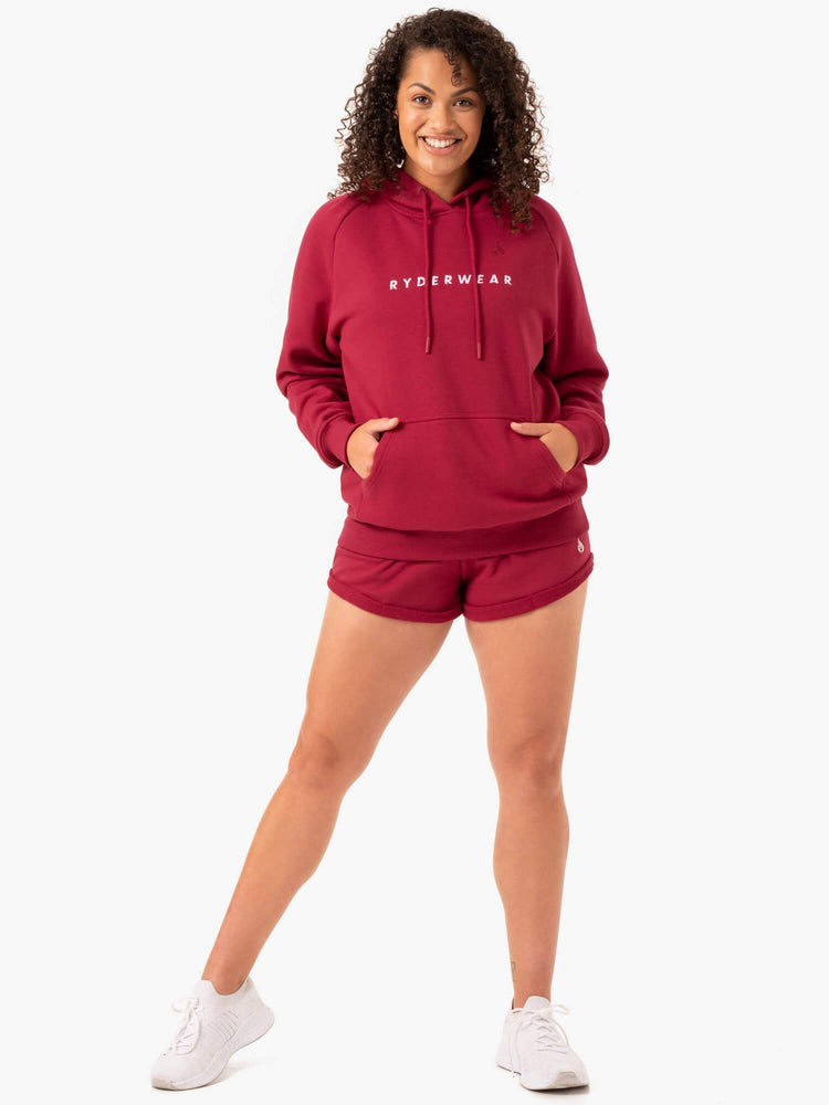 Bermudas Ryderwear Off Duty Fleece Mujer Vino | VQLJU2610