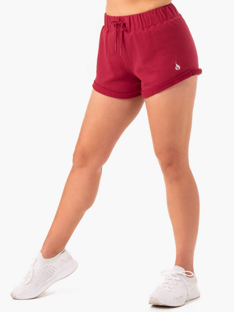 Bermudas Ryderwear Off Duty Fleece Mujer Vino | VQLJU2610