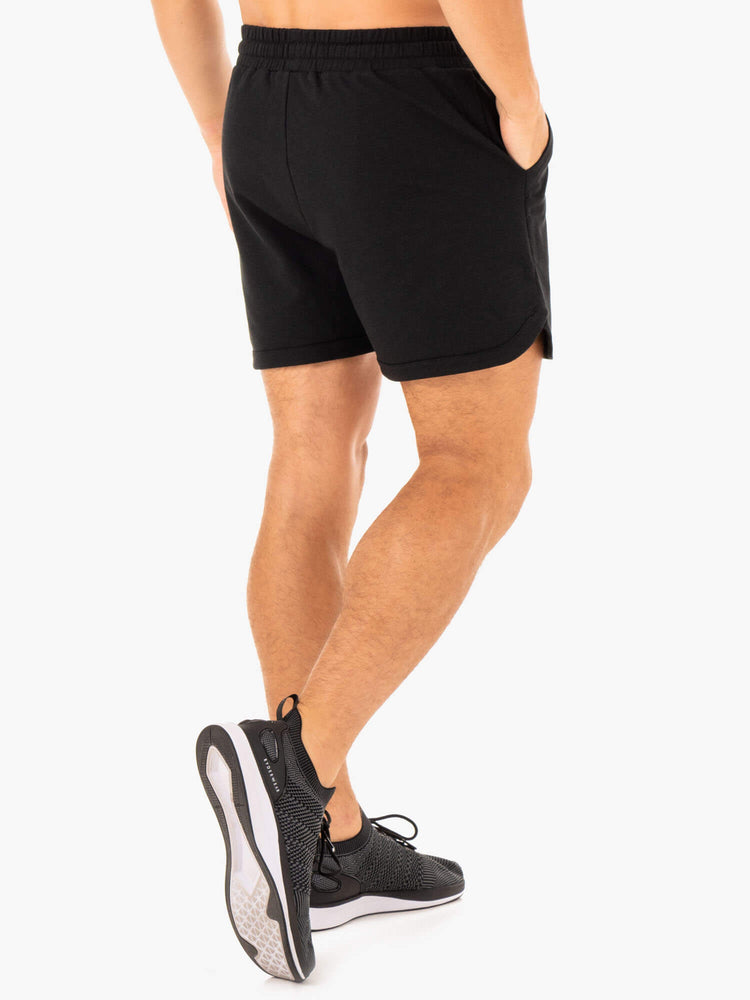 Bermudas Ryderwear Optimal Gym Hombre Negros | DGRIH7862