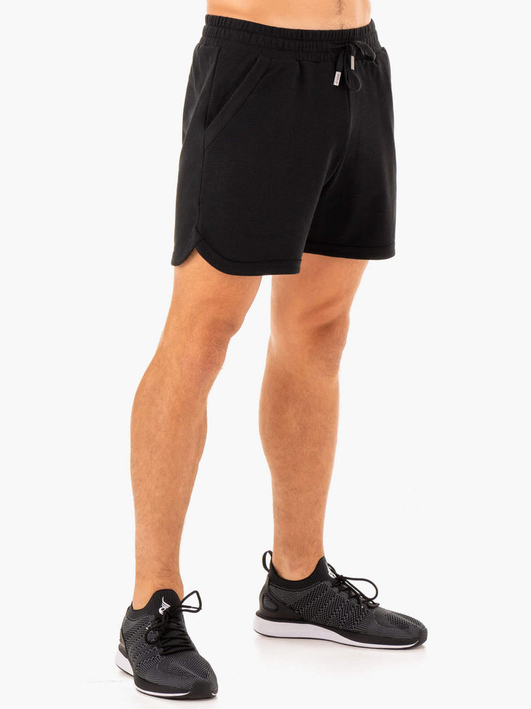 Bermudas Ryderwear Optimal Gym Hombre Negros | DGRIH7862
