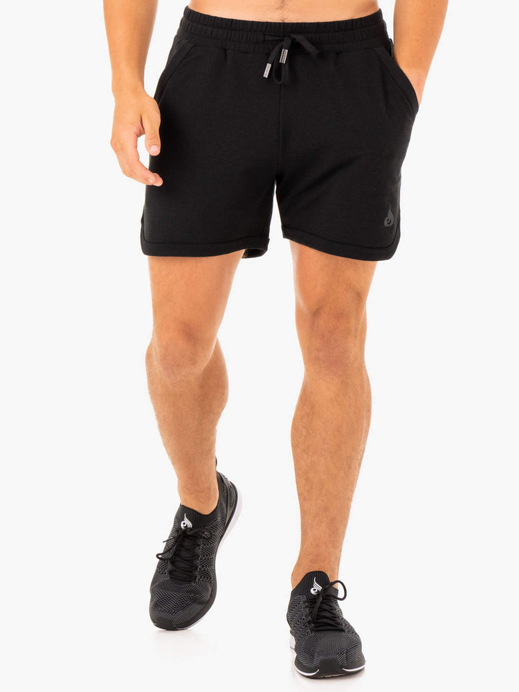 Bermudas Ryderwear Optimal Gym Hombre Negros | DGRIH7862