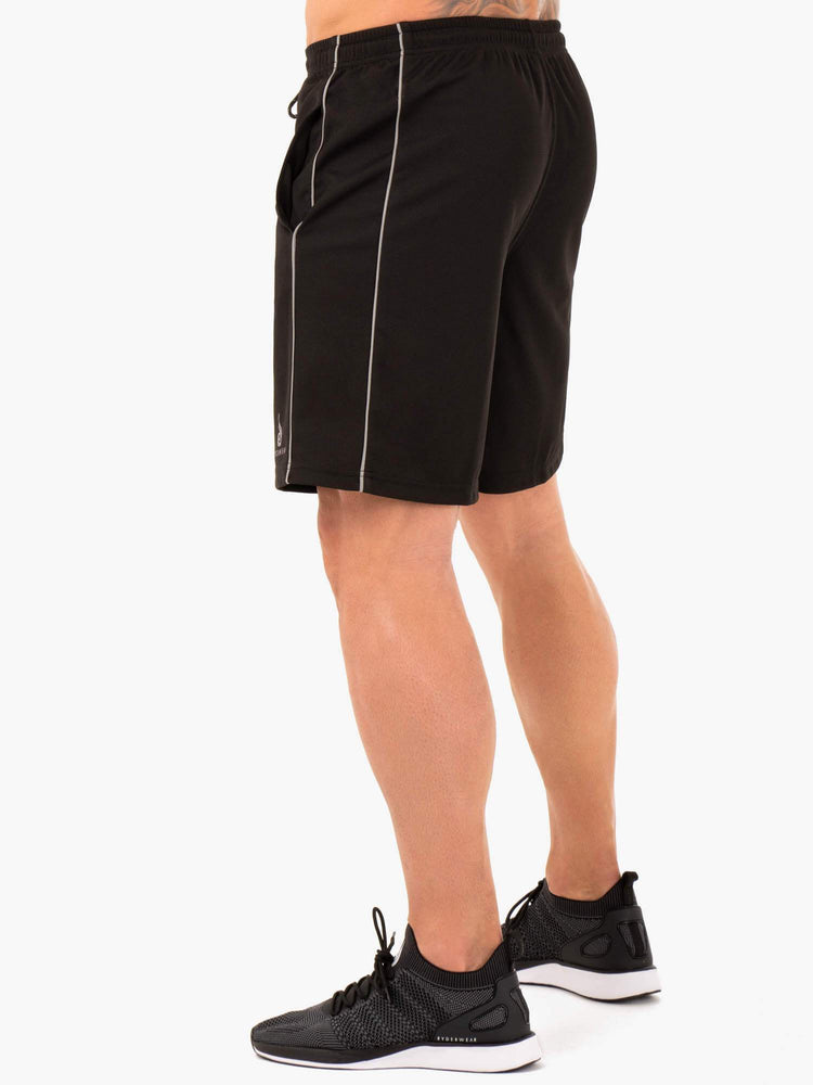 Bermudas Ryderwear Performance Mesh Hombre Negros | GCENP0357