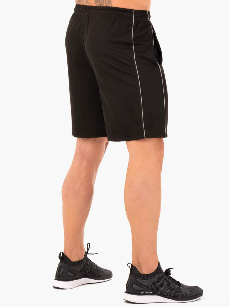 Bermudas Ryderwear Performance Mesh Hombre Negros | GCENP0357