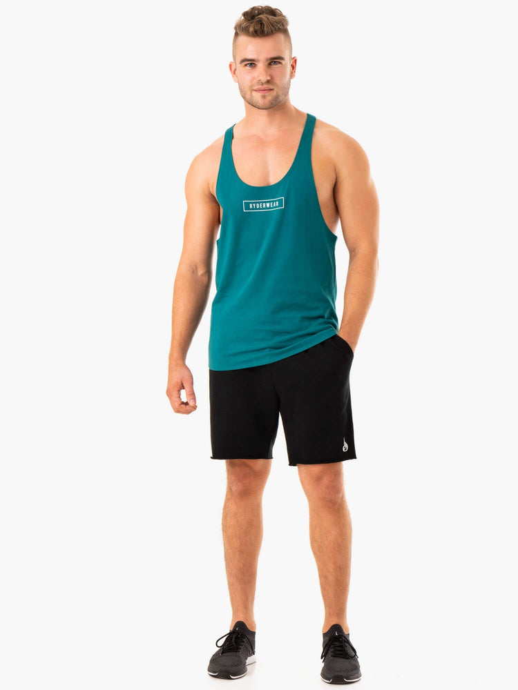 Bermudas Ryderwear Recharge Pista Gym Hombre Negros | AHVFJ8457