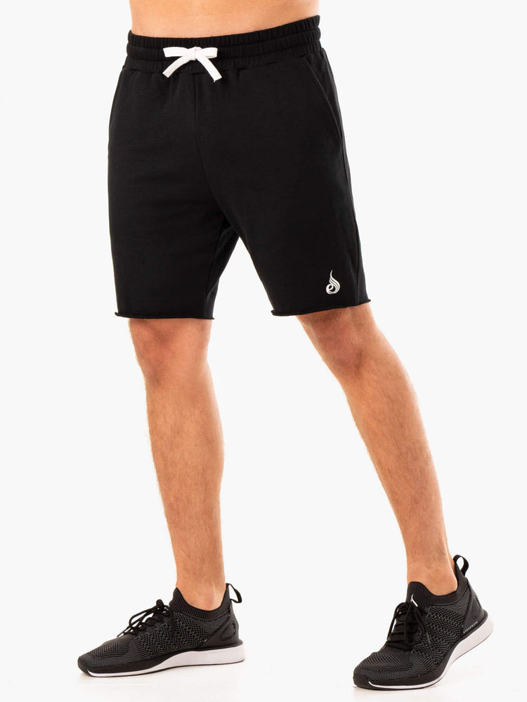 Bermudas Ryderwear Recharge Pista Gym Hombre Negros | AHVFJ8457