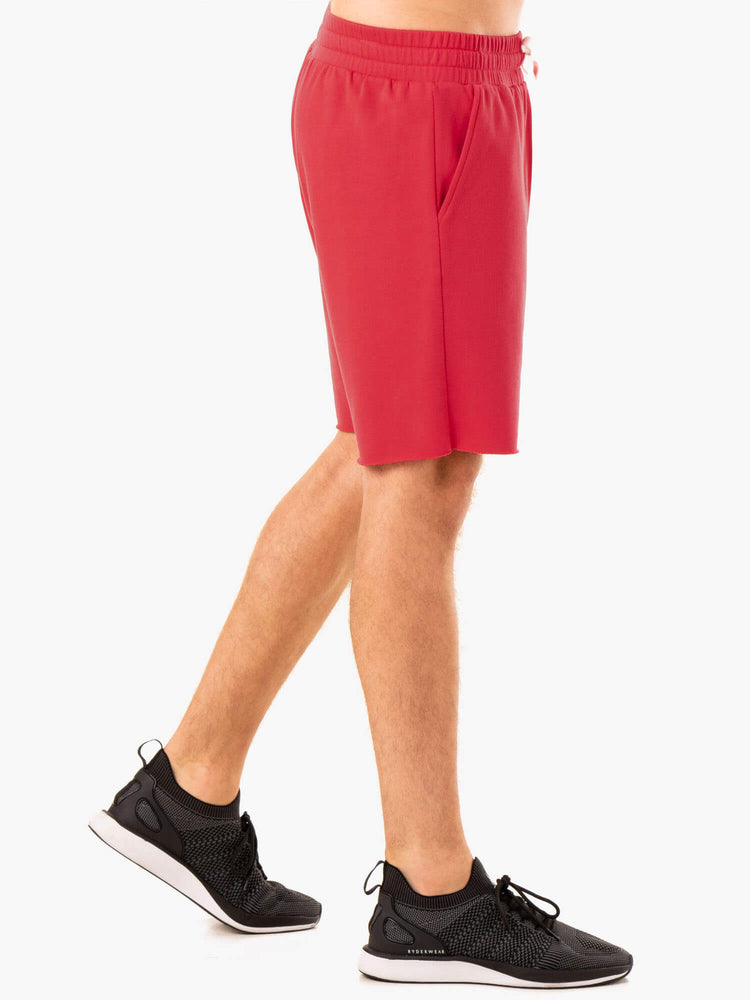 Bermudas Ryderwear Recharge Pista Gym Hombre Rojos | CYPQK5248