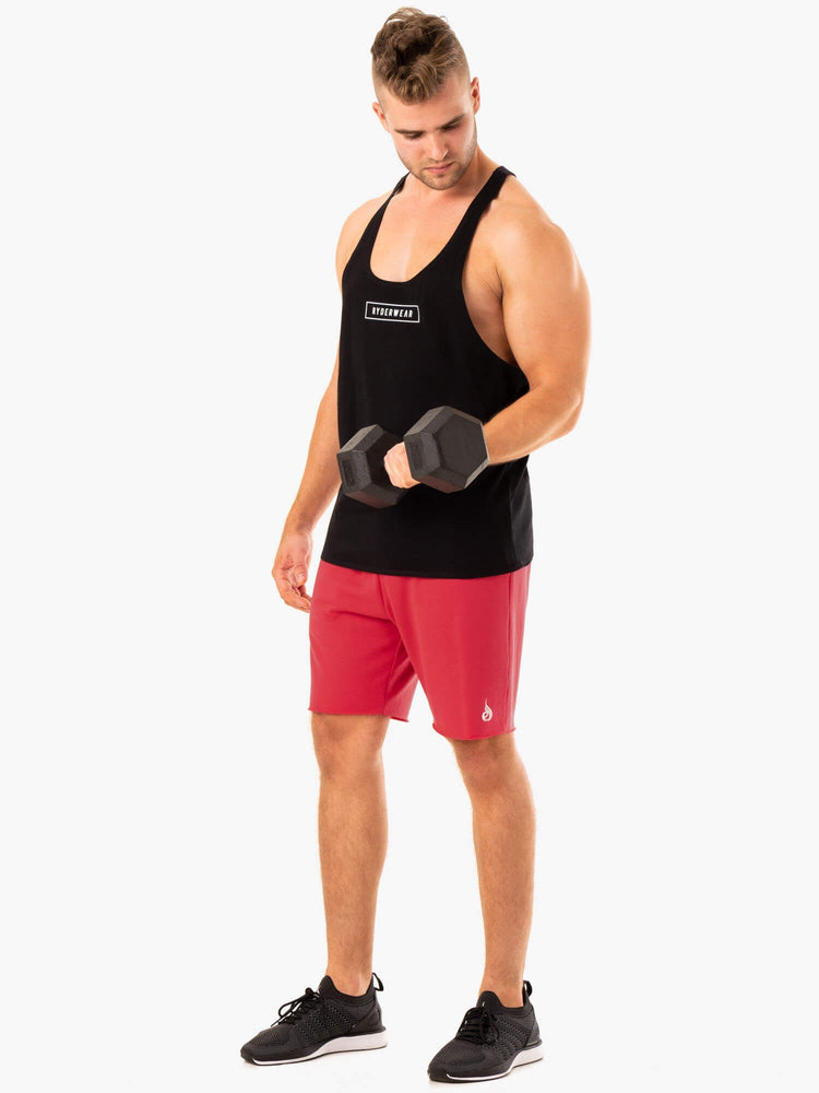 Bermudas Ryderwear Recharge Pista Gym Hombre Rojos | CYPQK5248