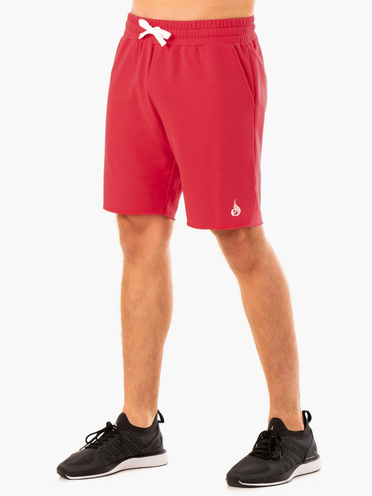Bermudas Ryderwear Recharge Pista Gym Hombre Rojos | CYPQK5248